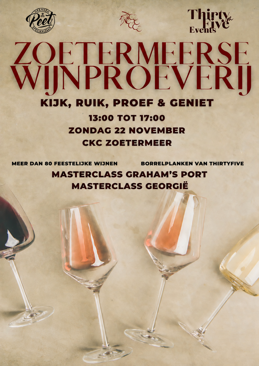 De Zoetermeerse Wijnproeverij, Kijk, Ruik, Proef & Geniet 2026